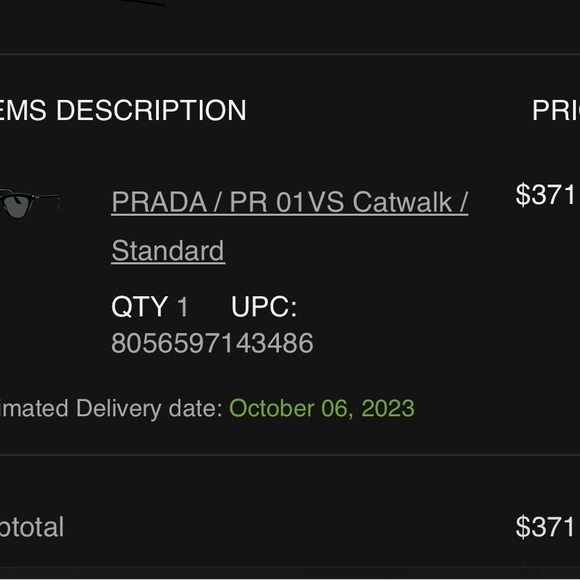 $371 Prada catwalk sunglasses black polarized - Picture 4 of 5